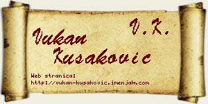 Vukan Kušaković vizit kartica